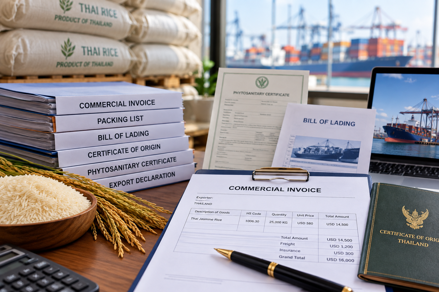 Essential customs and quality documents required to import Thai rice legally (phytosanitary, certificate of origin, Form D/E)
