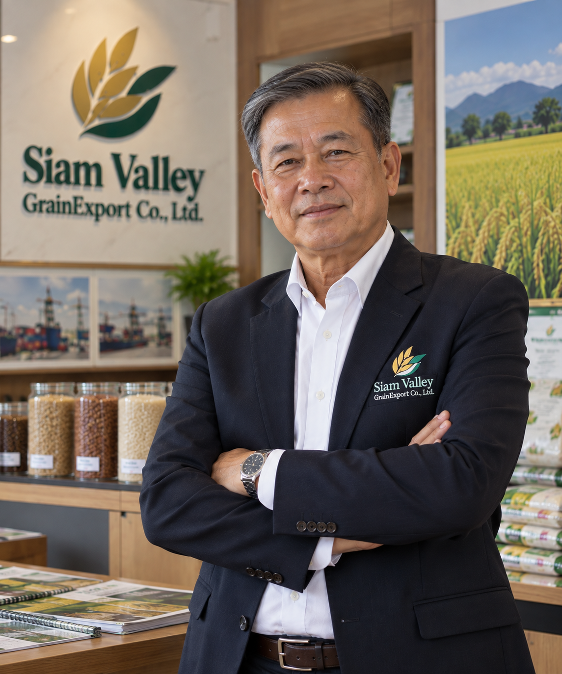 Dr. Somsak Thongchai, VP of Export Operations at Siam Valley Grain Export